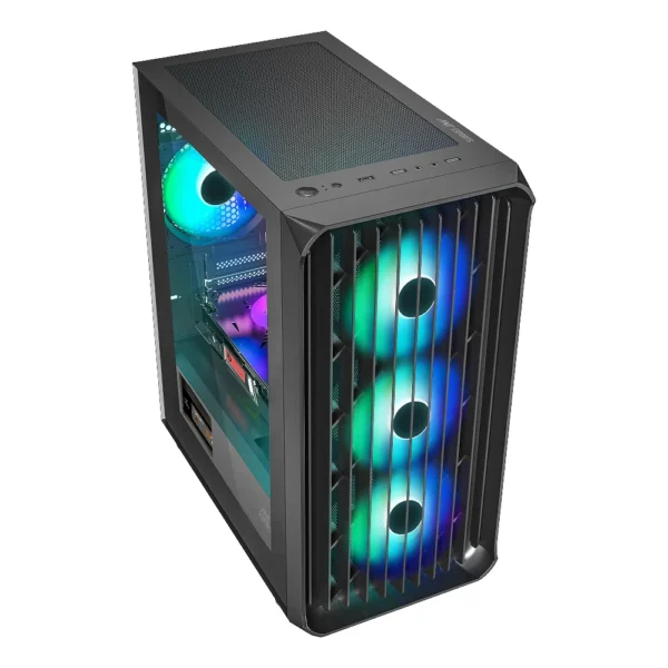 Ant Esports 205 Air ARGB Cabinet Black - Image 3