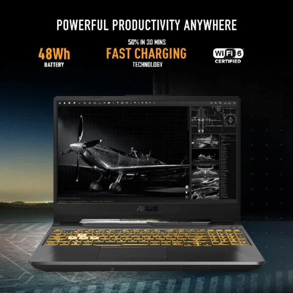 ASUS TUF Gaming A15 FA566NCR-HN054WS Laptop (AMD Ryzen 7 7435HS/RTX 3050 4GB GDDR6) - Image 6