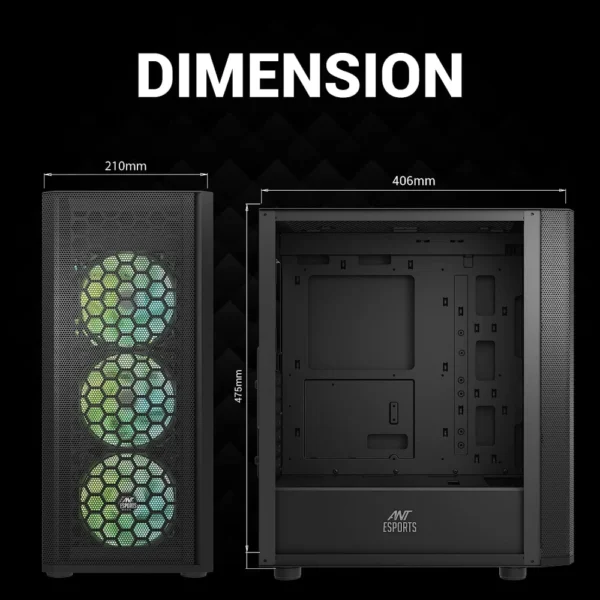 Ant Esports 250 Air Cabinet Black - Image 12