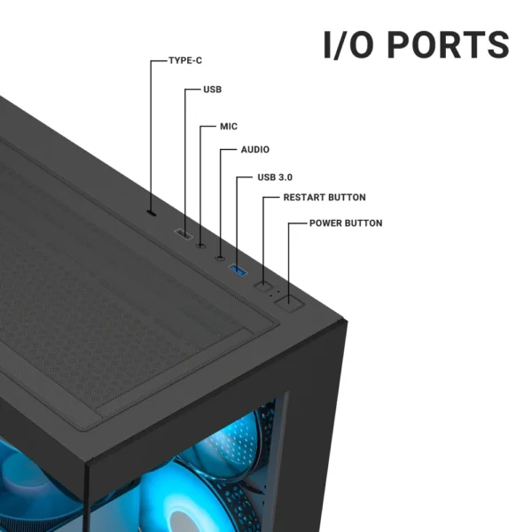 ANT Esports Crystal X7 ARGB ATX Cabinet - Image 11