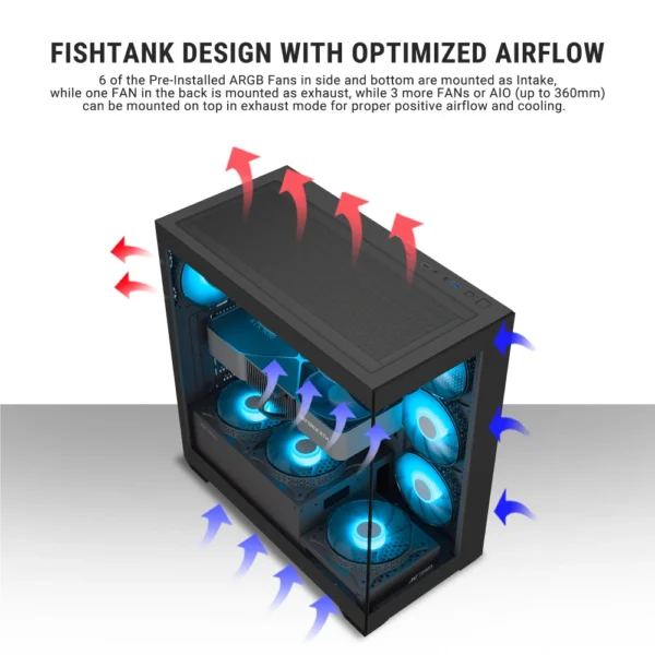ANT Esports Crystal X7 ARGB ATX Cabinet - Image 8