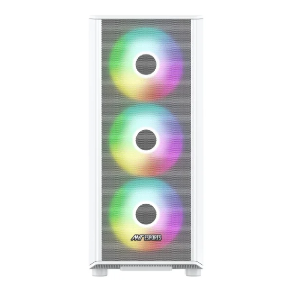 Ant Esports 411 Air ARGB Gaming Cabinet White - Image 2