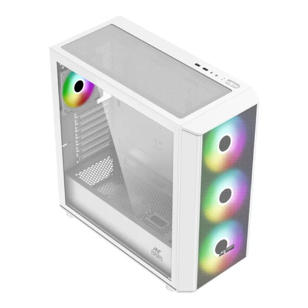 Ant Esports 411 Air ARGB Gaming Cabinet White - Image 3
