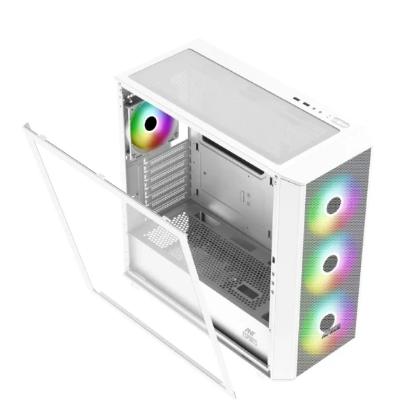 Ant Esports 411 Air ARGB Gaming Cabinet White - Image 7