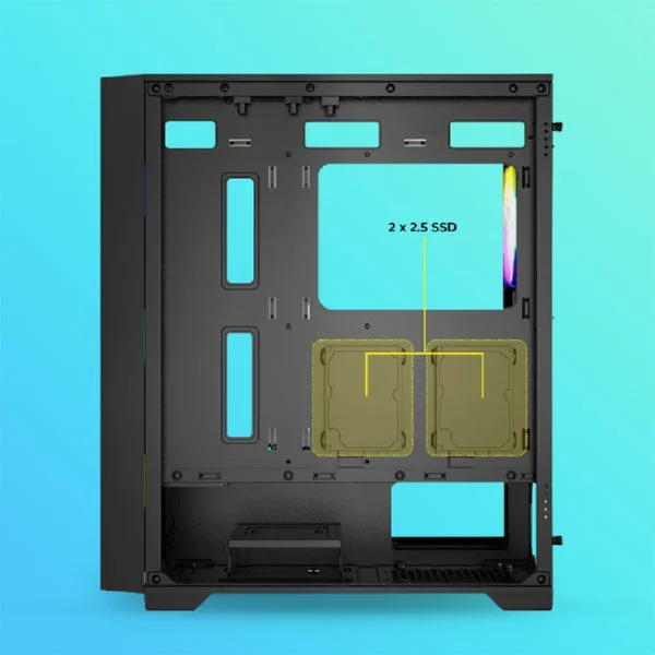 Zebronics Zeb Aurora Mid Tower Gaming Cabinet - Image 5