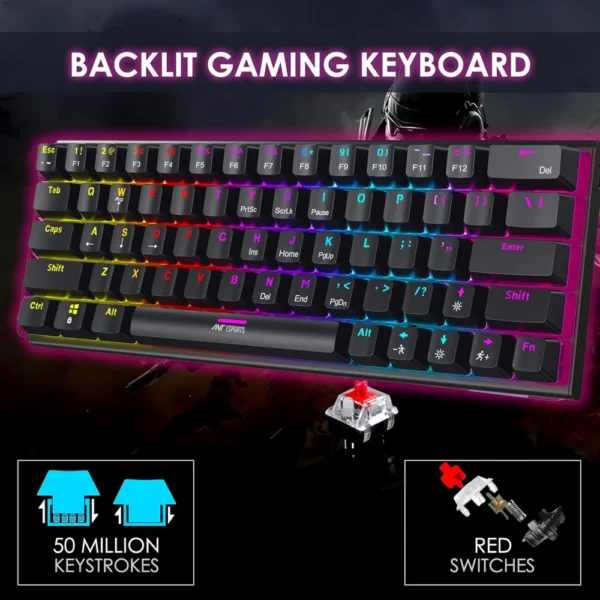Ant Esports MK1200 Mini Mechanical Gaming Keyboard